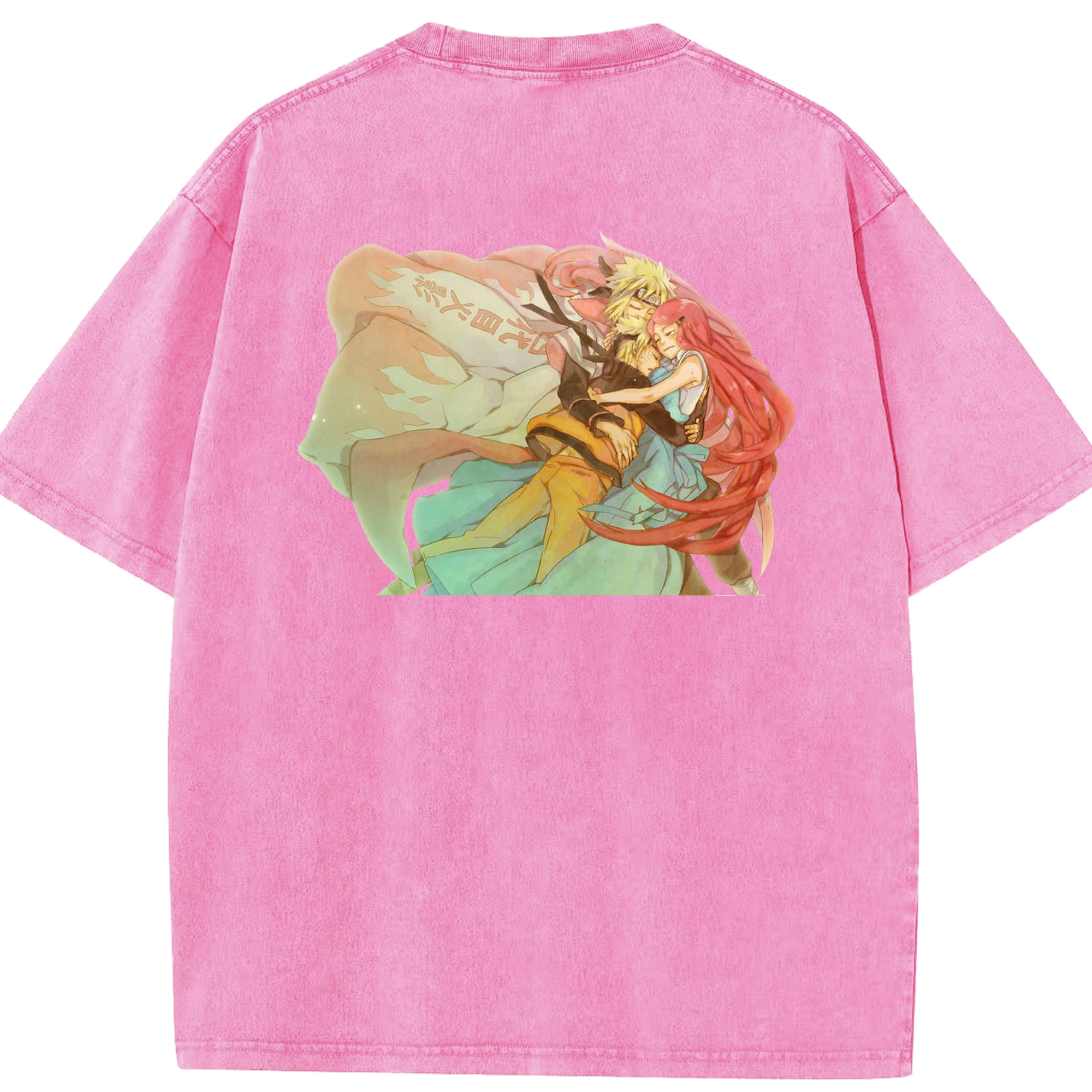 （画像用） NARUTO -ナルト- うずまき ナルト Uzumaki Naruto 綿100% ヴィンテージ風 半袖Tシャツ（背面プリント）
